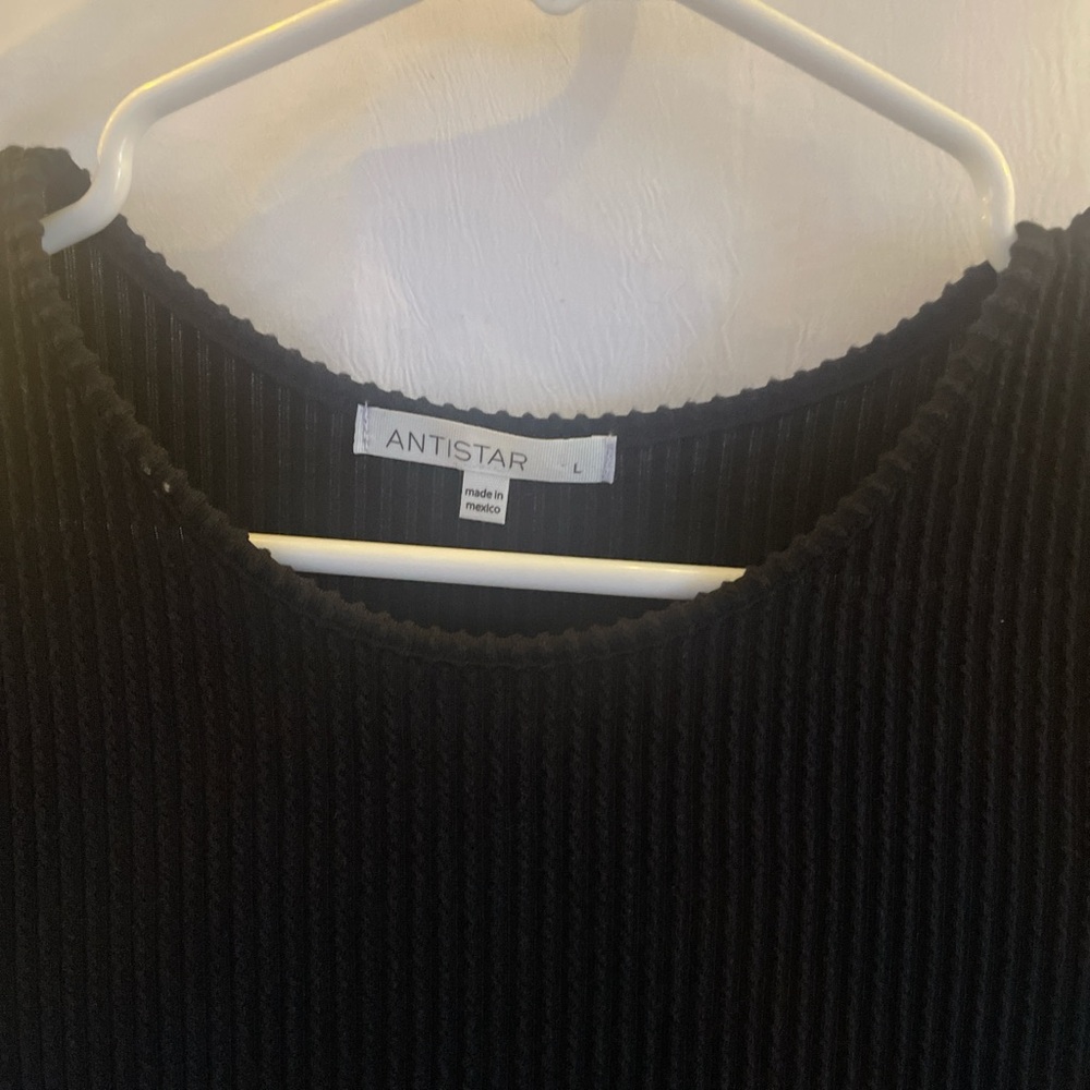 Antistar Black Ribbed Top